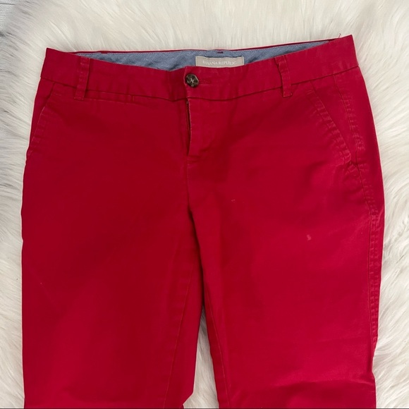 Banana Republic Martin Fit Red Pants - Picture 5 of 5